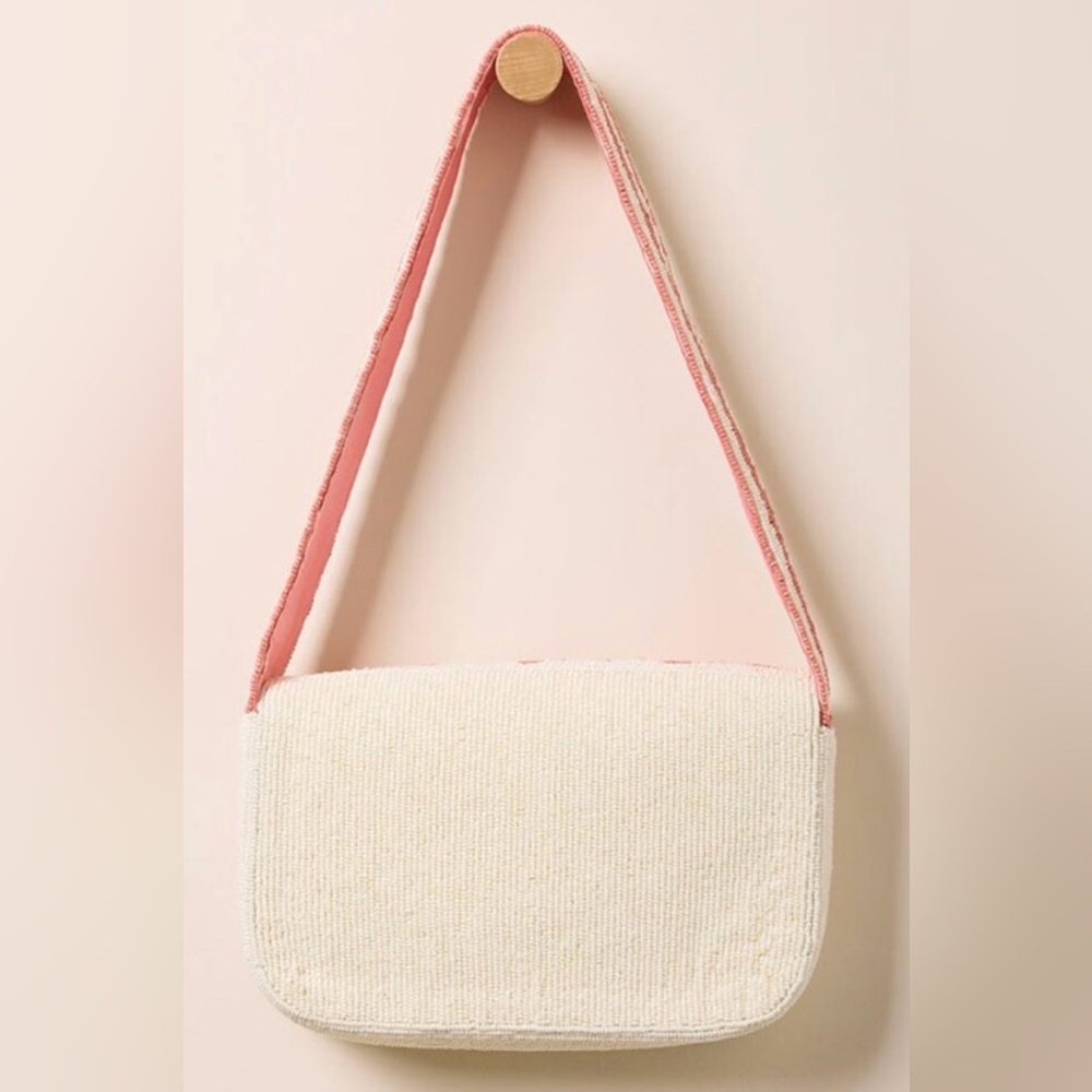 NWT Francesca’s pink Beaded Bow Bag purse - Picture 3 of 3